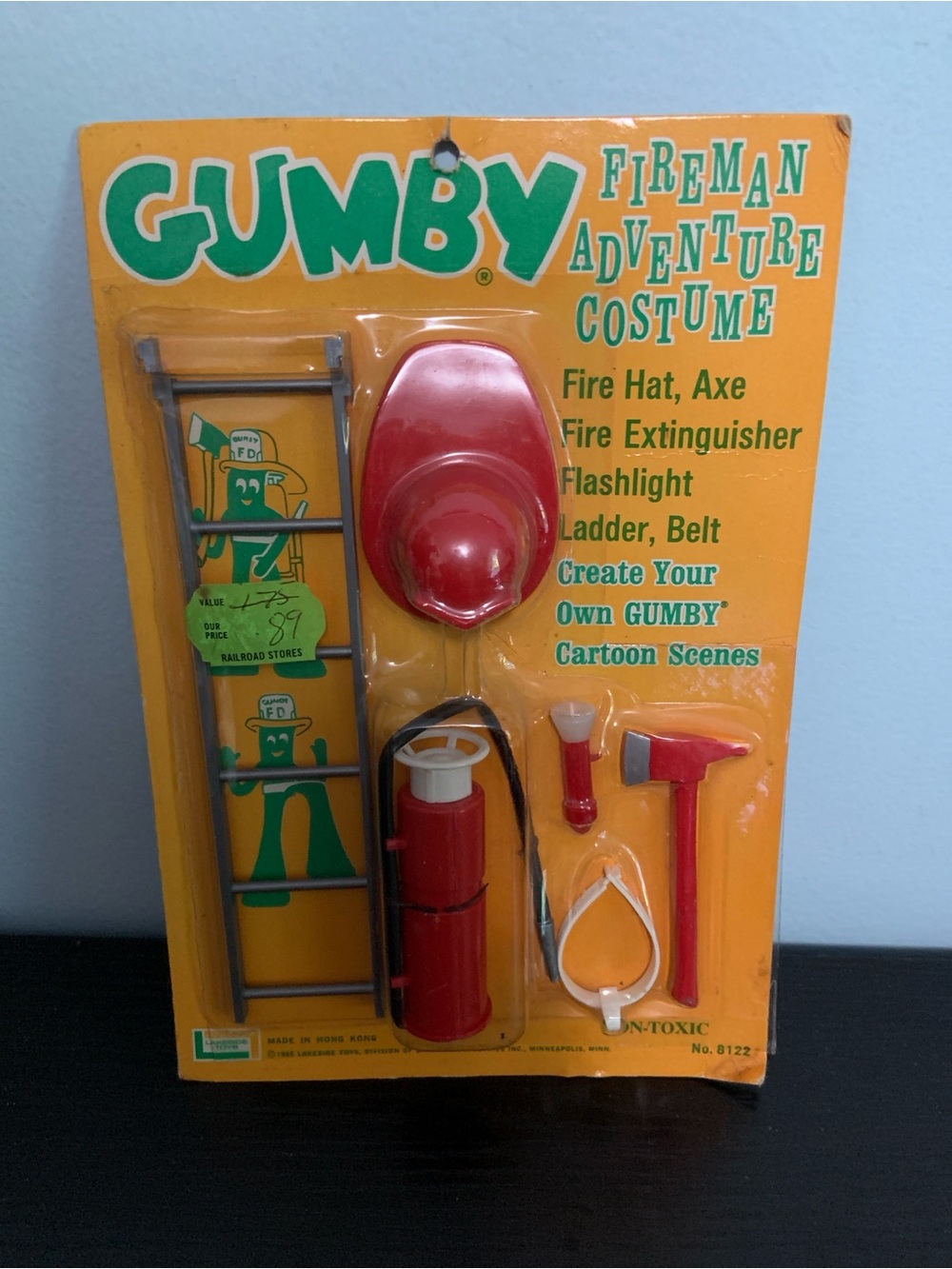 Gumby Fireman Adventure Costume NOS 1965
